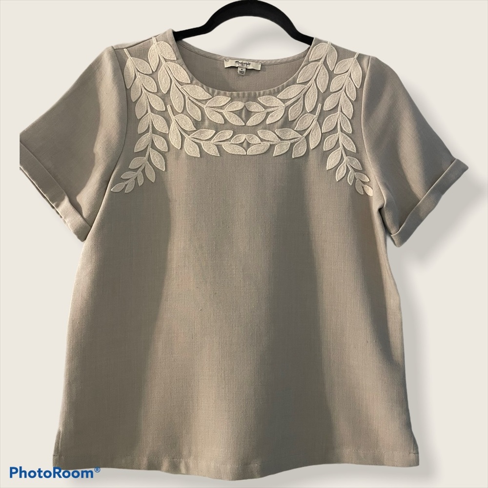 Madewell Ivy Embroidered top size small